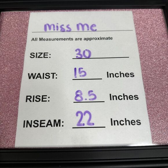 Miss Me Women’s Size 30 Cropped Frayed Bootcut Jeans JP5489B2 Bling Flap Pocket - Picture 12 of 13